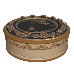 Nhựa Gothic phong cách Đồ trang sức Trường hợp với Rose Vòng hoa & Spider Web mô hình tùy chỉnh trang trí Hộp Đính cho sưu tầm bán buôn - Product Image 3