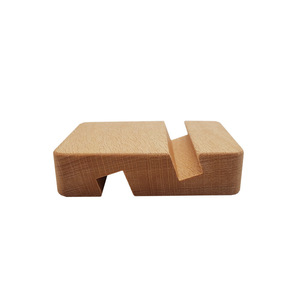 Beechwood <b>Tablet</b> <b>Stand</b> Solid Wood Phone Holder Desktop Bracket Modern Simple Design - Product Image 3