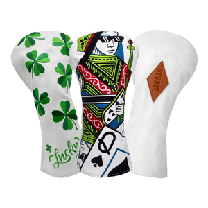Logotipo personalizado PU <span class=keywords><strong>Golf</strong></span> Club Driver y Fairway Wood Leather Head Covers Nuevo diseño con función impermeable - Product Image 2