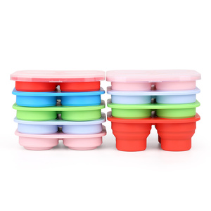 Silicone Thực Phẩm Lưu Trữ <span class=keywords><strong>Container</strong></span> Cho Ăn Chia Tấm Đóng Mở Bé <span class=keywords><strong>Ice</strong></span> Khay Kem Bé Thực Phẩm Tủ Đông Khay - Product Image 5