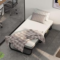 Lit pliant moderne en fer, lit simple pour bureau et maison, fauteuil inclinable pour la pause déjeuner, chaise de sieste, entrepôt, commerce extérieur, matelas compressé
