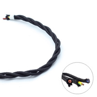 Fil de câble électrique 2/3x0.75mm2 Cordon d'alimentation électrique recouvert de tissu Textile coloré Tressé Câbles torsadés/ronds