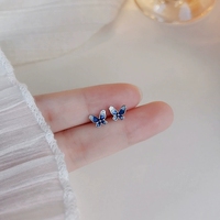Pendientes de Plata de Ley ED97-925 con Forma de Mariposa, Delicados y Elegantes, Joyería de Alta Gama