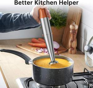 Mixeur plongeant filaire 5 en 1 à vitesse variable 1100W avec hachoir pour soupes, aliments pour bébés et smoothies - Product Image 4