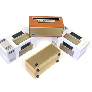 سماعة لاسلكية خشبية باس طراز XM-505 مع راديو FM ومدعومة بوظيفة TF/USB مكبرات صوت خشبية ستيريو متنقلة تعمل بالبلوتوث