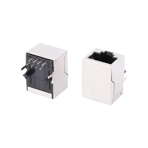 Hot Sale Single-Layer Rj45 Network Interface with Network Transformer Read Port Connector for Communication Hot-Sale Net Data