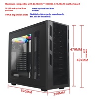 E-ATX Dual-Way Motherboard Supporting 360 Water Cooling Full Tower Workstation Chassis Multiple Optical Gaming Computer Case