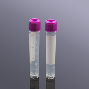 หลอดแช่แข็งขนาด 2 มล. ทำจากพลาสติก PP พร้อมฝาเกลียวสีม่วงสำหรับงานวิจัยในห้องปฏิบัติการ - Product Image 2