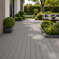 Planches de terrasse en composite co-extrudé anti-rayures, imperméables, en WPC, pour piscine et cour