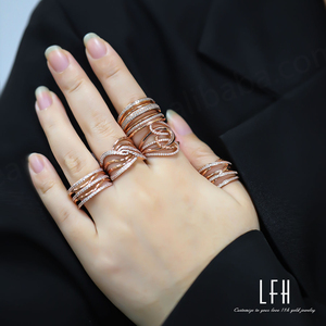 Anillos de Compromiso y Matrimonio AU750 con Circonita, Joyería de Oro Real de 18k, Anillos de Oro para Mujer, Oro Real de 18k - Product Image 5