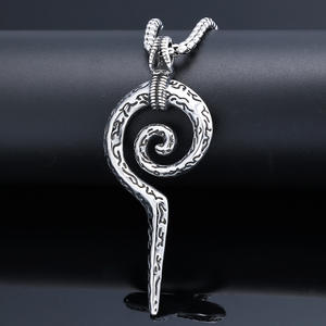 สร้อยคอจี้รูปคทาสแตนเลส เครื่องประดับเหล็กสำหรับผู้ชายที่ทันสมัย - Product Image 2