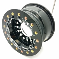 Roue Beadlock noire de 12 pouces pour ATV UTV, roues 12x7 5+2 4/110 pour UTV CFMOTO Honda TRX500 Rubicon