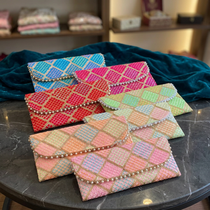 Fancy <b>Envelope</b> Silk Fabric For Daily Use Wedding Party Card Decoration With Embroidery Ladies Style Bag Purse <b>Money</b> Cash Pouch - Product Image 3
