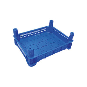 Caja de Plástico Perforada KE 717, HDPE Virgen, Resistente, Apilable, para Almacenamiento Industrial, Uso Agrícola y de Cosecha - Product Image 1