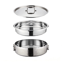 Réchaud de buffet professionnel de luxe en acier inoxydable, ensemble de marmites chauffantes isolées, présentoir chauffant pour la pause thé, fournitures de buffet