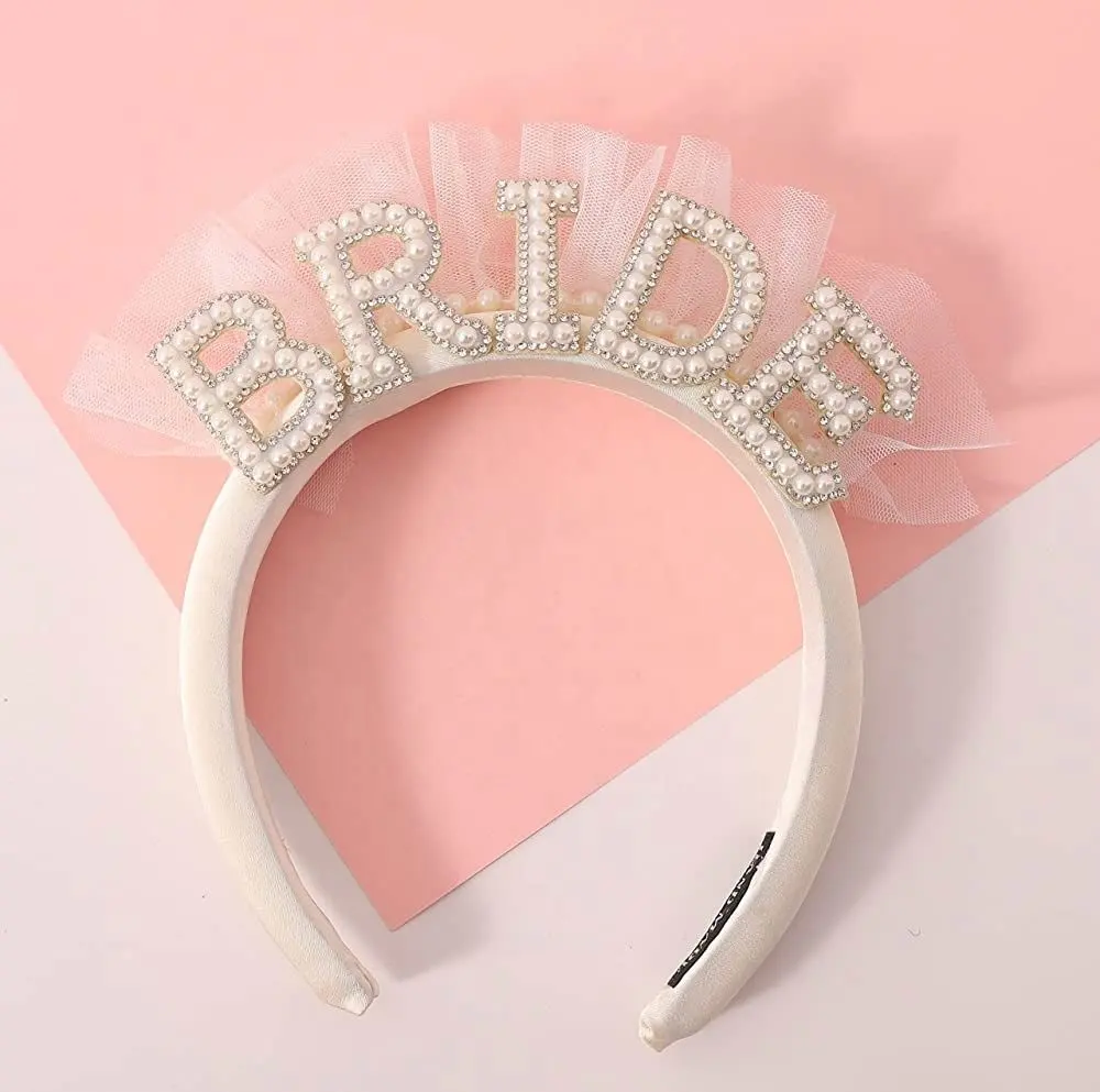 Venta caliente novia para ser diadema Retro perla diadema accesorios para el cabello para novia mujeres niñas boda despedida de soltera