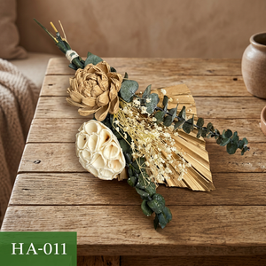 Décoration florale artisanale en feuilles de palmier séchées pour gâteau, écologique et réutilisable, pour mariage et anniversaire - Product Image 3