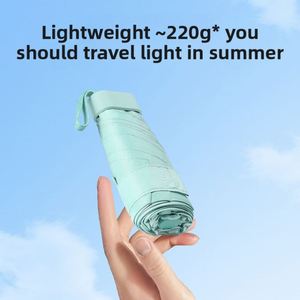Parapluie de soleil pliable manuel 6K à 6 baleines en fibre de verre 190T, léger, portable, mignon, avec protection UV, pour la vente en gros - Product Image 4