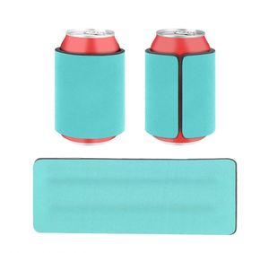 Nouveau Refroidisseur de canettes isotherme personnalisé en néoprène de 5 mm avec capacité de 10 oz, fermeture ouverte, impression par sublimation et gaufrage en maille T - Product Image 5