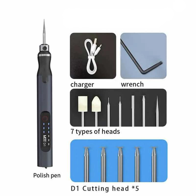 MaAnt D1D2 Smart Electric Polishing Pen for Phone LCD Screen Residue OCA Glue Adhesive Remover Cutter Shovel Clean Repair Tool