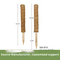Poteau d'escalade en fibre de coco empilable pour Monstera, 16 pouces de hauteur, pour jardin et serre, vente en gros usine