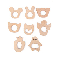 Jouets de dentition pour bébés en bois de hêtre, bâtonnets à mordiller, assortiment varié, diverses spécifications, vente en gros, directement de l'usine