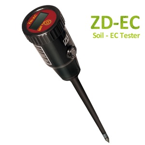 Medidor de sonda de salinidad EC de suelo Digital portátil, probador de suelo, con pantalla de conductividad LCD Sensor, batería DC9v, calibración de 1 punto - Product Image 2