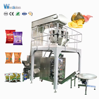 Machine d'emballage automatique de collations Weeshine WPV250 pour l'emballage de chips de pommes de terre et de chips de bananes