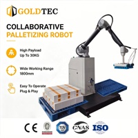 Mesin Palletizing Robot Kolaboratif Goldtec, Mesin Palletizer Robot Otomatis Penuh untuk Pemuatan Kotak