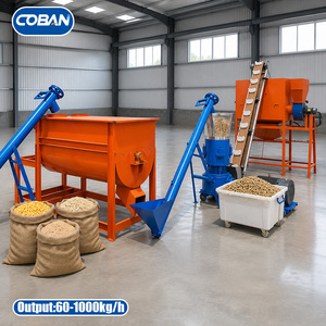 Chicken <b>Cow</b> Sheep Feed Mill Machine Husbandry Feed Pellet Mill Multi-functional Flat Die Mash or Pellet Feed Manufacturing Line - Product Image 1
