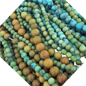 Pierres précieuses naturelles de couleur <span class=keywords><strong>Turquoise</strong></span>, <span class=keywords><strong>perles</strong></span> rondes et naturelles pour la fabrication de bijoux, livraison gratuite - Product Image 6