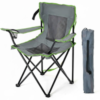 Chaise de camping pliante portable NBT moderne en fer avec rembourrage et tissu Oxford – Écologique pour pique-nique, plage et jardin