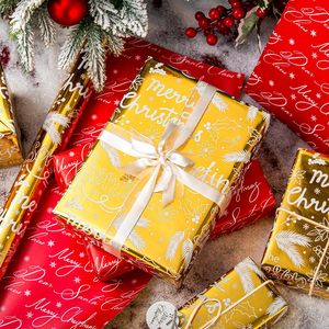 Christmas <b>Wrapping</b> <b>Paper</b> Roll 17 Inch X 33 Feet Double Side Recyclable Gift Craft Gold Metallic Foil - Product Image 5
