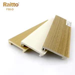 F50-D, Ruitai Plastic Waterproof Plastic Flooring Accessories foamed PVC Wall Skirting for Laminate Floor