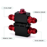 Adaptor Pelat Sandwich Filter Mobil AN10 Dengan Termostat Oli In-Line, Billet Oli Dengan Termostat, Adaptor Fitting AN10
