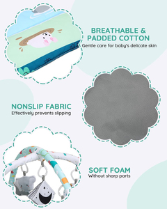Jouets sensoriels 4 en 1, tapis d'éveil et de jeu pour bébé, antidérapant, lavable, doux, personnalisé, tapis de jeu pour bébé, tapis de temps sur le ventre pour bébé de 0 à <span class=keywords><strong>18</strong></span> <span class=keywords><strong>mois</strong></span> - Product Image 5