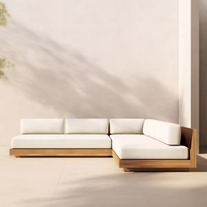 New Arrival Luxury Outdoor Garden Furniture L Shape Sectional <b>Set</b> Teak Patio Sgn-23113w Sectional - Product Image 2