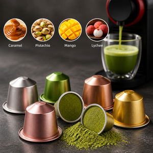 Matcha Coffee Capsules Bulk for EU Market Ceremonial Grade Green <strong>Tea</strong> Pods Compatible Coffee Machine <strong>UK</strong> Germany France Wholesale - Product Image 1