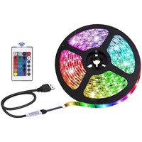 Kit d'éclairage intelligent flexible à changement de couleur RGB sans fil SMD de haute qualité, bande de diodes électroluminescentes décorative