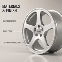 Jantes forgées sur mesure 5 branches concaves argentées 19 20 21 22 pouces 5x114.3 5x120 pour Camaro Mustang Challenger