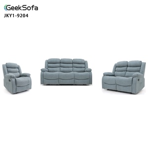 Geeksofa đồ nội thất hiện đại vải của nhãn hiệu chuyển động ngồi có thể ngả <span class=keywords><strong>sofa</strong></span> bộ 3 2 1 cho phòng khách - Product Image 1