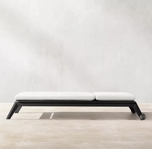 <span class=keywords><strong>Chaise</strong></span> <span class=keywords><strong>longue</strong></span> moderne en alliage d'aluminium écologique et imperméable pour <span class=keywords><strong>piscine</strong></span> extérieure, avec coussins en éponge, lit de repos pour patio - Product Image 5