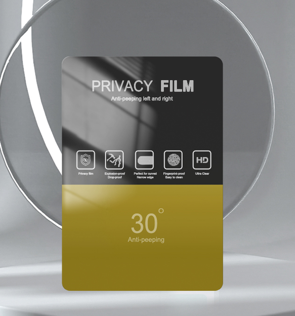 Privacy Screen Protector 30° Anti-Peeping Explosion Proof Drop Proof Fingerprint Resistant Perfect for Curved & Narrow Edge