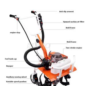 Motocultor Rotatorio, Microcultivador Agrícola Pequeño Multifuncional de Gasolina, Máquina Manual para Remover la Tierra - Product Image 2