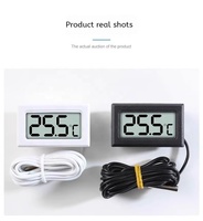 Thermomètre numérique étanche avec sonde intégrée, câble long et écran LCD pour aquarium et congélateur
