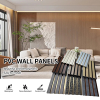 Panel de Pared de PVC con Estampado en Caliente Fácil de Limpiar, Revestimiento de Pared Insonorizante y Resistente al Fuego para Hoteles, Apartamentos y Escaleras con Diseño Gráfico