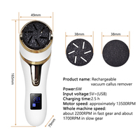 Dissolvant électrique de callosités pour pieds avec aspirateur Kit d'outils de pédicure professionnel lime à pied étanche pour soins des pieds dissolvant de peau morte