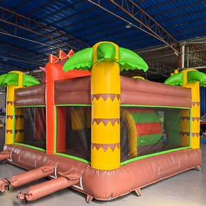 Casa de rebote de dinosaurio tobogán hinchable para niños, casa de rebote inflable, castillos de salto a la venta, gorila combinada - Product Image 5