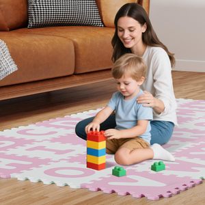 <span class=keywords><strong>Tapis</strong></span> de jeu éducatif en <span class=keywords><strong>mousse</strong></span> EVA pour enfants, facile à nettoyer, avec <span class=keywords><strong>lettres</strong></span> de l'alphabet et chiffres - Product Image 2