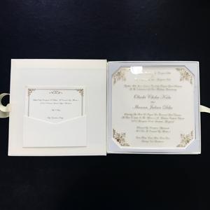 Boîtes d'invitation en carton rigide pour mariage avec cartes d'invitation d'anniversaire personnalisées en acrylique et cartes RSVP - Product Image 6